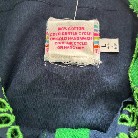 GRETCHEN SCOTT LITTLE BO PEEP MIDI DRESS CONTRAST NWT SIZE LARGE 100% COTTON - Picture 14 of 16